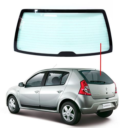 Vidro-Vigia-Renault-Sandero-08-13-Termico-Verde-C--Furo Vidro-Vigia-Renault-Sandero-08-13-Termico-Verde-C--Furo