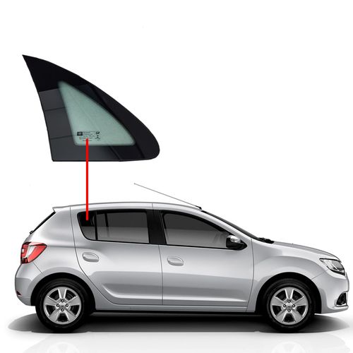 Vidro-Porta-Traseira-Fixo-Sandero-14--Lado-Direito Vidro-Porta-Traseira-Fixo-Sandero-14--Lado-Direito