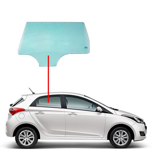 Vidro-Porta-Traseira-HB20-Hatch-Lado-Direito Vidro-Porta-Traseira-HB20-Hatch-Lado-Direito