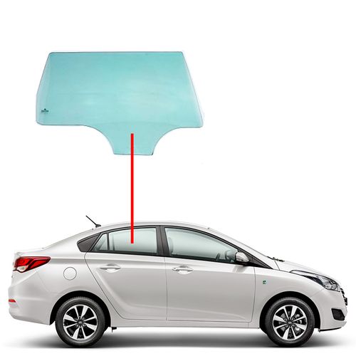 Vidro-Porta-Traseira-HB20-Sedan-Lado-Direito Vidro-Porta-Traseira-HB20-Sedan-Lado-Direito