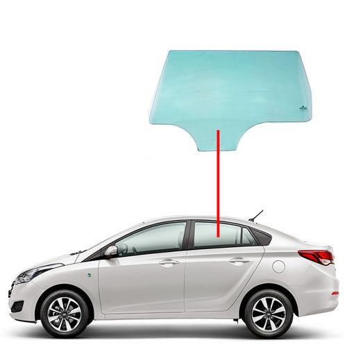 Vidro-Porta-Traseira-HB20-Sedan-Lado-Esquerdo Vidro-Porta-Traseira-HB20-Sedan-Lado-Esquerdo