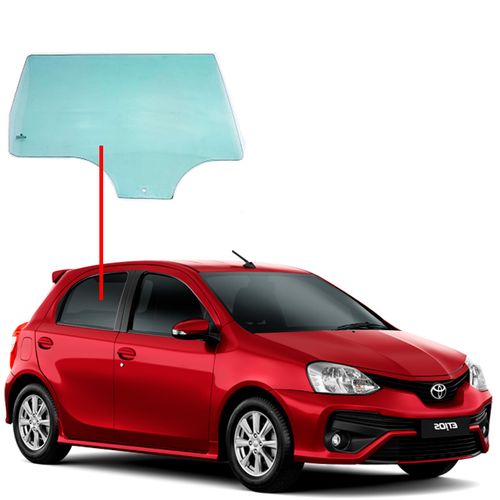 Vidro-Porta-Traseira-Etios-Hatch-Lado-Direito Vidro-Porta-Traseira-Etios-Hatch-Lado-Direito
