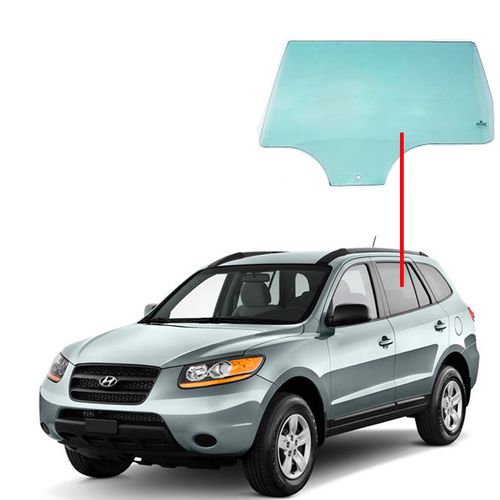 Vidro-Porta-Traseira-Santa-Fe-Lado-Esquerdo Vidro-Porta-Traseira-Santa-Fe-Lado-Esquerdo