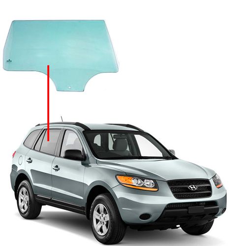 Vidro-Porta-Traseira-Santa-Fe-Lado-Direito Vidro-Porta-Traseira-Santa-Fe-Lado-Direito