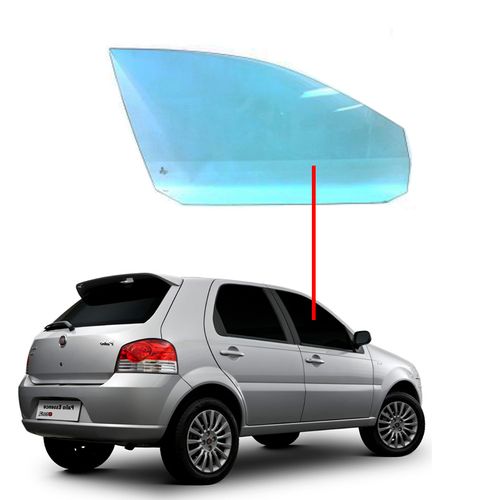 Vidro-de-Porta-Dianteira-Palio-4-Portas-Lado-Direito-Verde Vidro-de-Porta-Dianteira-Palio-4-Portas-Lado-Direito-Verde