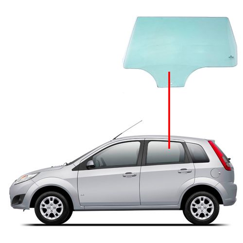 Vidro-De-Porta-Traseira-Fiesta-4-Portas-03-11-Lado-Esquerdo Vidro-De-Porta-Traseira-Fiesta-4-Portas-03-11-Lado-Esquerdo