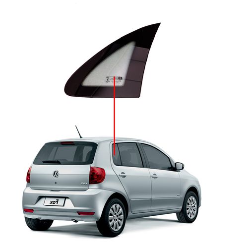 Vidro-De-Porta-Traseira-Fixo-Fox-4-Portas-Lado-Esquerdo Vidro-De-Porta-Traseira-Fixo-Fox-4-Portas-Lado-Esquerdo