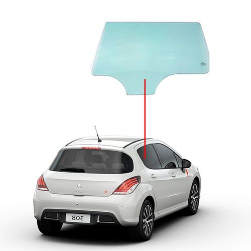 Vidro-Porta-Traseira-Peugeot-308-Lado-Direito Vidro-Porta-Traseira-Peugeot-308-Lado-Direito