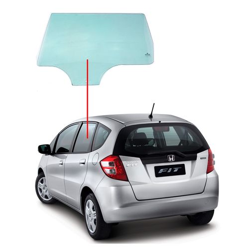 Vidro-De-Porta-Traseira-New-Fit-09-13-Lado-Esquerdo Vidro-De-Porta-Traseira-New-Fit-09-13-Lado-Esquerdo