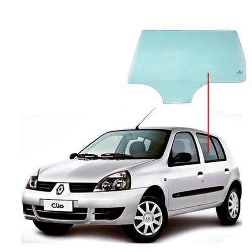 Vidro-De-Porta-Traseira-Clio-4-Portas-Lado-Esquerdo Vidro-De-Porta-Traseira-Clio-4-Portas-Lado-Esquerdo