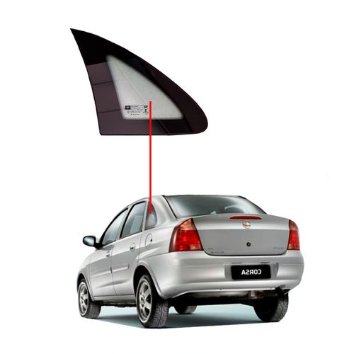 Vidro-Lateral-Corsa-Sedan-03--Lado-Esquerdo Vidro-Lateral-Corsa-Sedan-03--Lado-Esquerdo