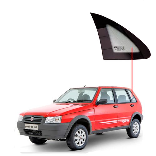 Vidro-Lateral-Uno-4-Portas-Lado-Esquerdo Vidro-Lateral-Uno-4-Portas-Lado-Esquerdo