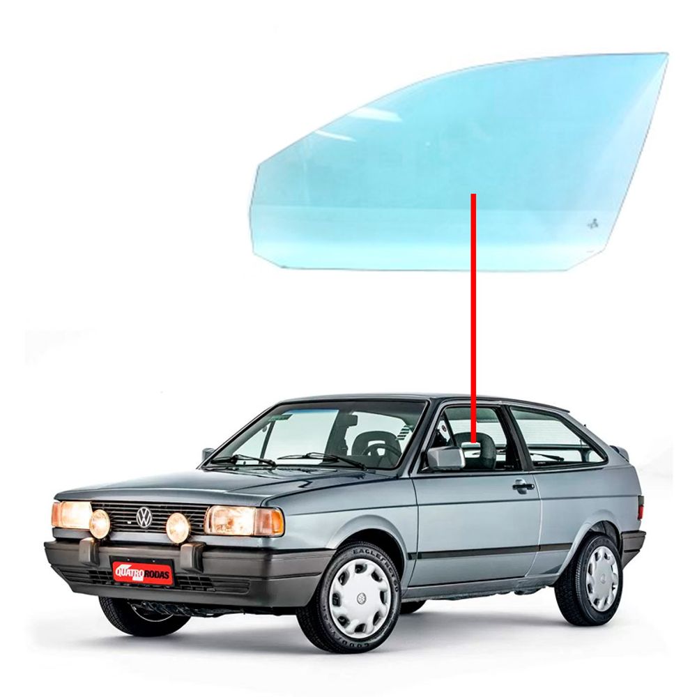 Vidro De Porta Gol 87 a 91 92 93 94 Lado Esquerdo Branco Bite Auto Peças