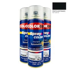 Caixa-com-3UN-Tinta-Spray-Automotiva-Colorgin-Preto-Semi-Brilho-300mL