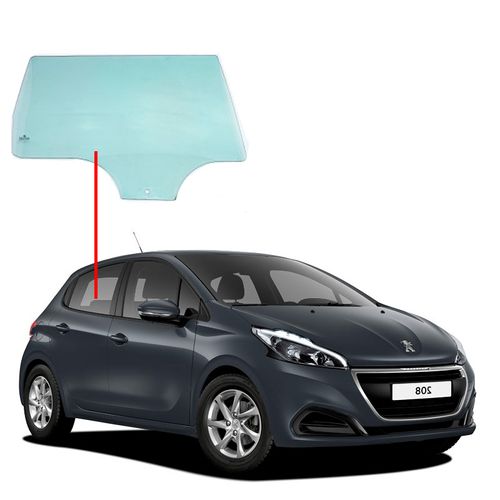 Vidro-Porta-Traseira-Peugeot-208-Lado-Direito