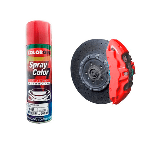 Spray-Vermelho-Pinca-de-Freio-300ML-ColorGin Spray-Vermelho-Pinca-de-Freio-300ML-ColorGin