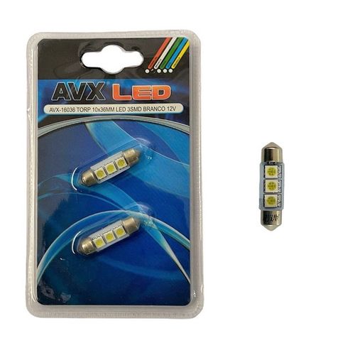 2_Lampadas_Torpedo_10x36mm_LED_Branco