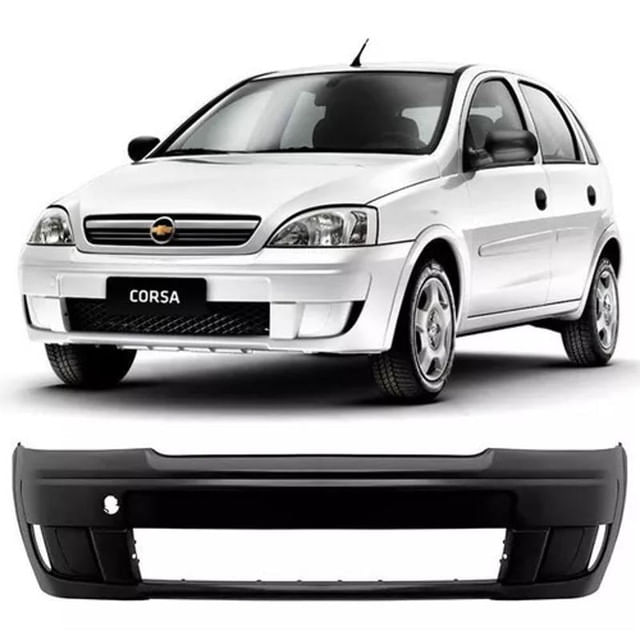 Parachoque_Dianteiro_Corsa_Preto_Liso_2008_a_2011